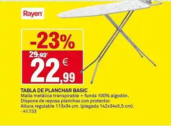 Bricoking Tabla De Planchar Basic Rayen oferta