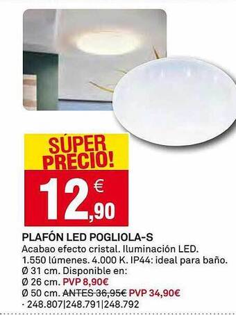 Bricoking Plafón Led Pogliola-s oferta