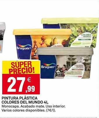 Bricoking Pintura Plástica Colores Del Mundo 4l oferta