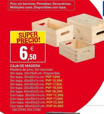 Bricoking Caja De Madera oferta