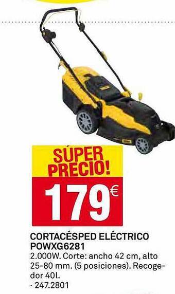 Bricoking Cortacésped Eléctrico Powxg6281 oferta