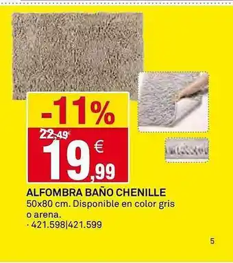 Bricoking Alfombra Baño Chenille oferta