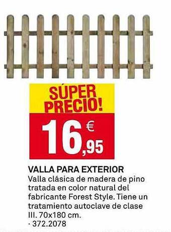 Bricoking Valla Para Exterior oferta