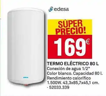 Bricoking Edesa Termo Eléctrico 80 L oferta