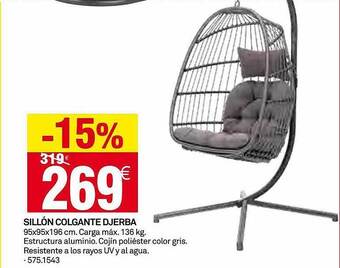 Bricoking Sillón Colgante Djerba oferta