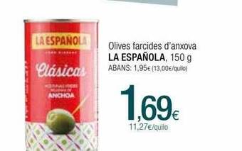 Condis Olives Farcides D'anxova La Española oferta