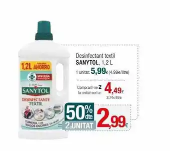 Condis 50% Dte. 2a Unitat Desinfetante Textil Sanytol oferta