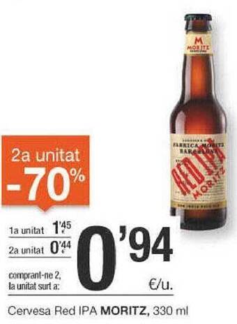 BonpreuEsclat 2a Unitat -70% Cervesa Red Ipa Moritz oferta