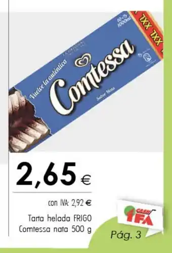 Cash Ifa Torta helada Frigo Comtessa nata 500g oferta