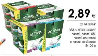 Cash Ifa Activia Danone Bífidus natural, natural 0%,natural azucarado o natural edulcorado 8 x 120 g oferta