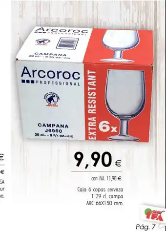 Cash Ifa Caja 6 capas cerveza T 29 cl. campa ARC 66x150mm oferta