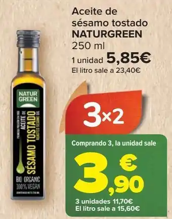 Carrefour Aceite de sésamo tostado naturgreen oferta