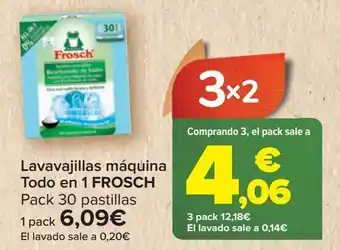Carrefour Lavavajillas máquina todo en 1 frosch oferta