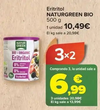 Carrefour Eritritol naturgreen bio oferta