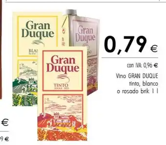 Cash Ifa Vino Gran Duque tinto, blanco o rosado brik 1 L oferta