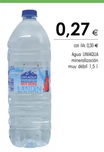 Cash Ifa Agua Uniaqua mineralización muy débil 1,5 L oferta