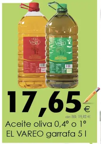 Cash Ifa Aceite Oliva El Vareo garrafa 5 L oferta
