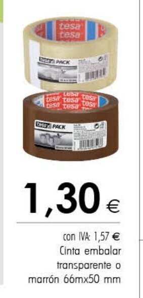 Cash Ifa Cinta embalar transparente o marrón 66mx50 mm oferta