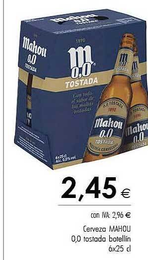 Cash Ifa Cerveza Mahou 0.0 Tostada oferta