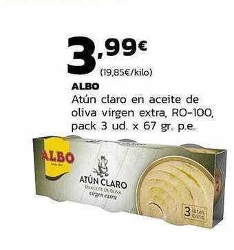 Supermercados Lupa Albo Atun Claro En Aceite De Oliva Virgen Extra oferta