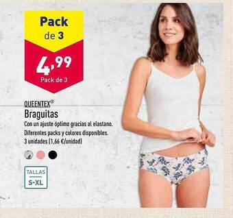 ALDI Queentex Braguitas oferta