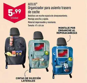 ALDI Auto Xs Organizador Para Asiento Trasero De Coche oferta
