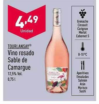 ALDI Tourlansay Vino Rosado Sable De Camargue oferta