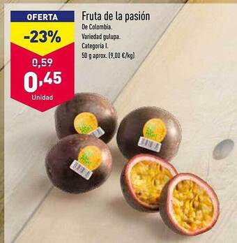 ALDI Fruta De La Pasión oferta