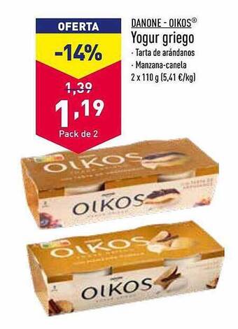 ALDI Danone - Oikos Yogur Griego oferta