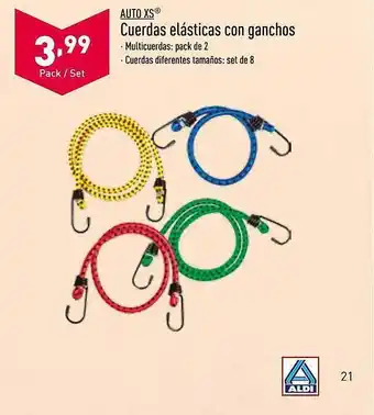 ALDI Auto Xs Cuerdas Elásticas Con Ganchos oferta