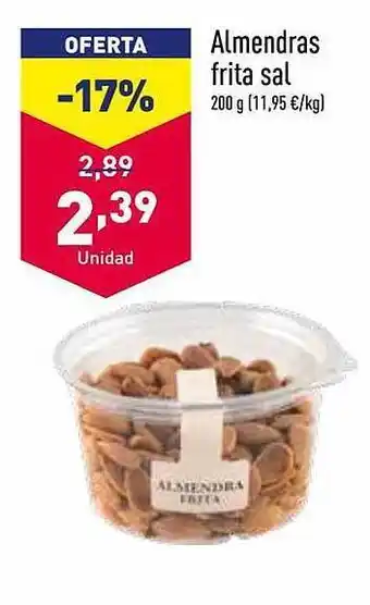 ALDI Almendras Frita Sal oferta