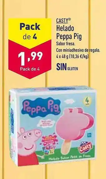 ALDI Casty Helado Peppa Pig oferta