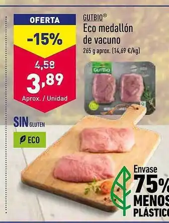 ALDI Gutbio Eco Medallón De Vacuno oferta