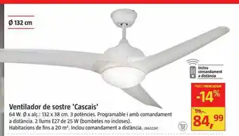 Bauhaus Ventilador De Sostre 'cascais' oferta