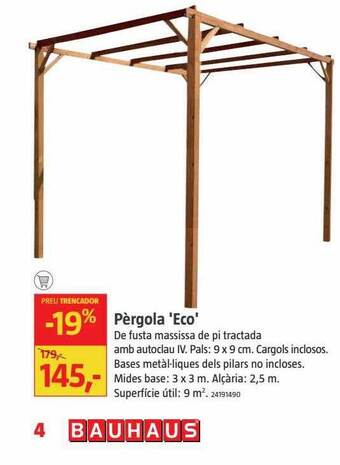 Bauhaus Pèrgola 'eco oferta