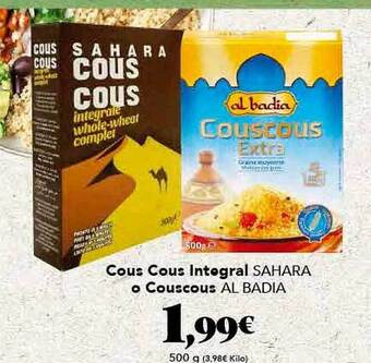 Gadis Cous Cous Integral Sahara O Couscous Al Badia oferta