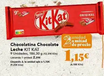 Gadis Chocolatian Chocolate Leche Kit Kat oferta