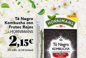Gadis Té Negro Kombucha Con Frutos Rojos Hornimans oferta