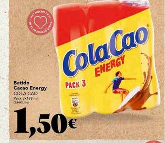 Gadis Batido Cacao Energy Cola Cao oferta