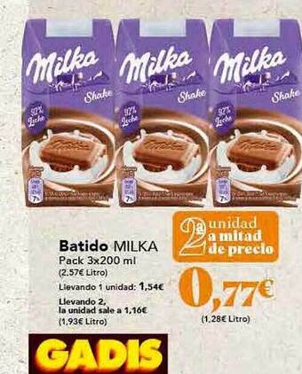 Gadis Batido Milka oferta