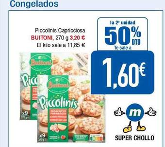 Masymas La 2a Unidad 50% Dto Piccolinis Capricciosa Buitoni oferta