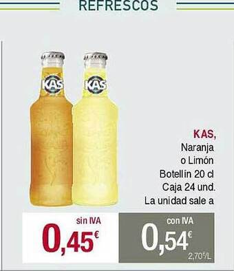 Masymas Kas Naranja O Limón oferta