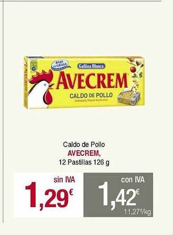 Masymas Caldo De Pollo Avecrem oferta
