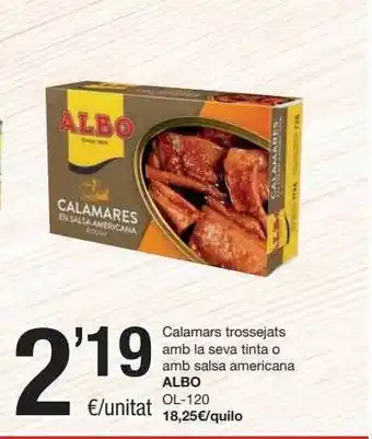 SPAR Fragadis Calamars Trossejats Amb La Seva Tinta O Amb Salsa Americana Albo oferta