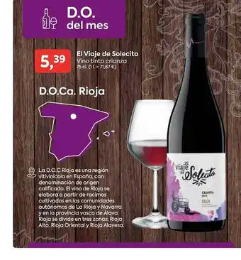 Suma Supermercados El Viaje De Solecito Vino Tinto Crianza oferta