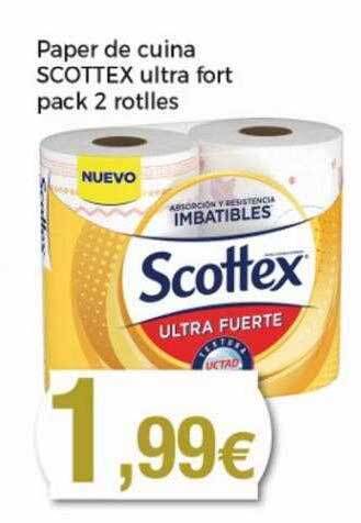 Paper De Cuina Scottex Ultra Fort Pack 2 Rotlles