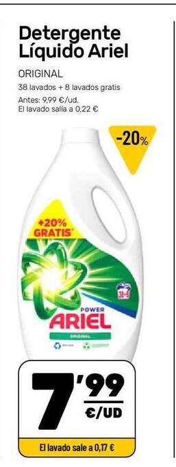 AhorraMas Detergente Liquido Ariel oferta
