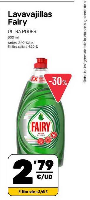 AhorraMas Lavavajillas Fairy Ultra Poder oferta