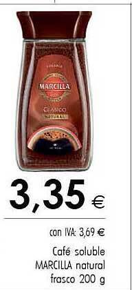 Cash Ifa Café Soluble Marcilla Natural Frasco oferta