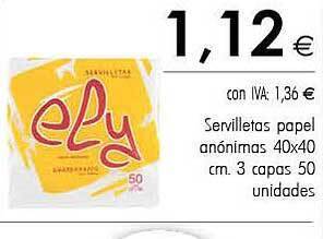 Cash Ifa Servilletas Papel Anónimas 40x40 Cm oferta
